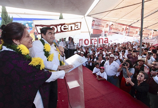 Miguel Barbosa aspira a que Puebla sea un estado democrático y seguro