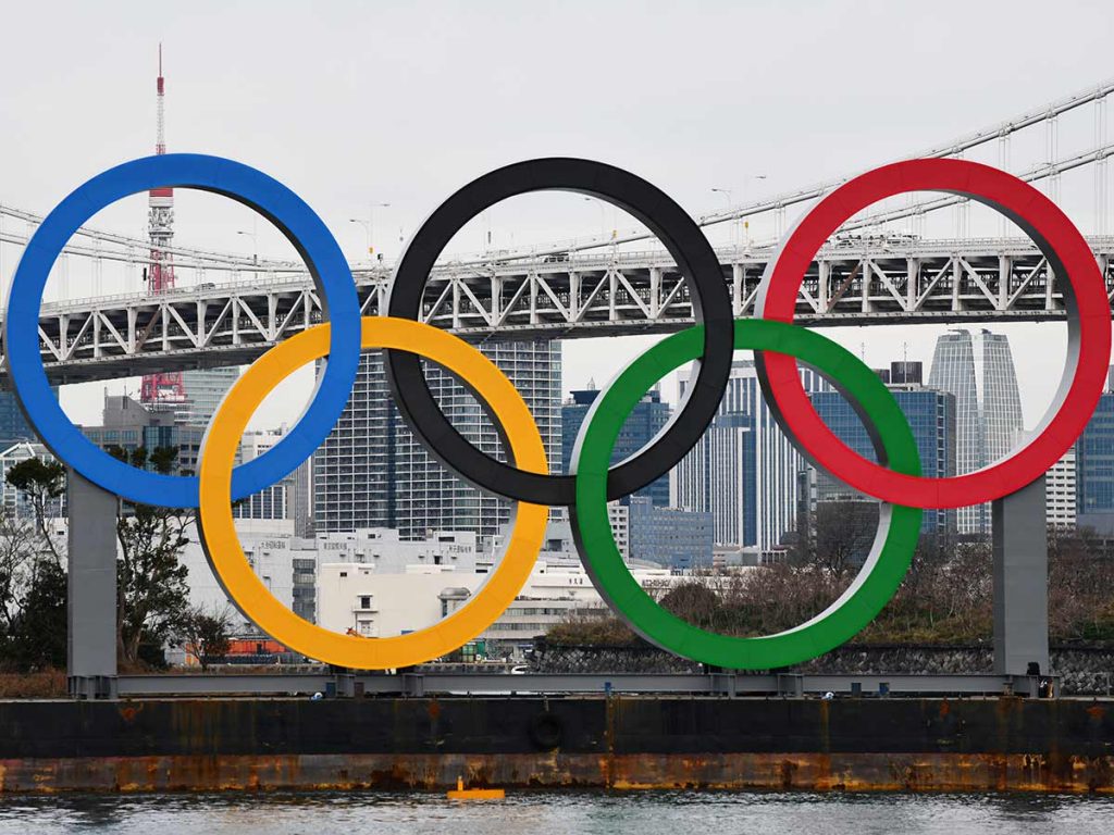 Llegan los anillos olímpicos a Tokio