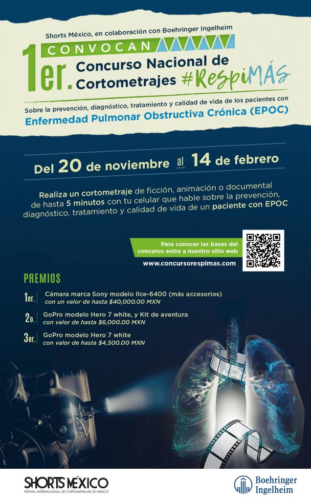 Extienden convocatoria del primer concurso de cortometrajes #RespiMÁS