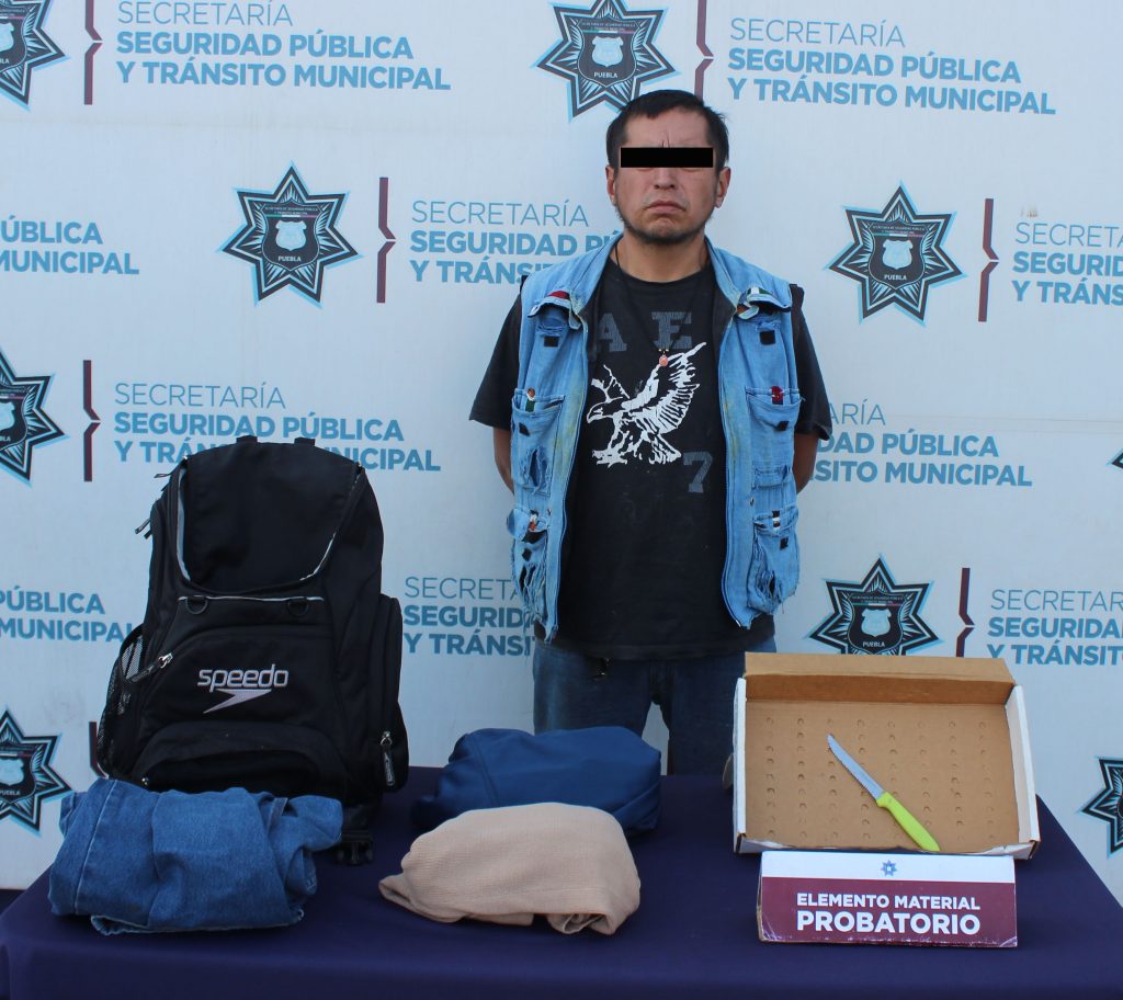 Con éxito, detuvo SSC de Puebla a probable asaltante de estudiantes universitarios.