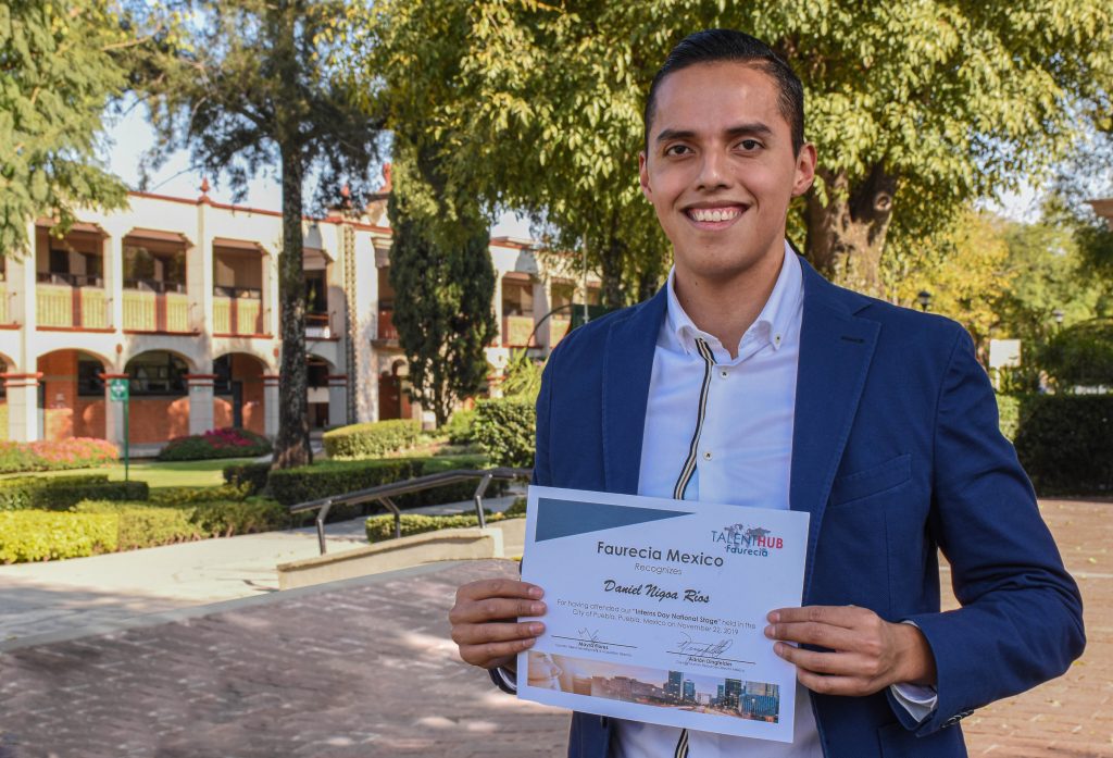 Estudiante UDLAP fue segundo lugar en concurso de Faurecia