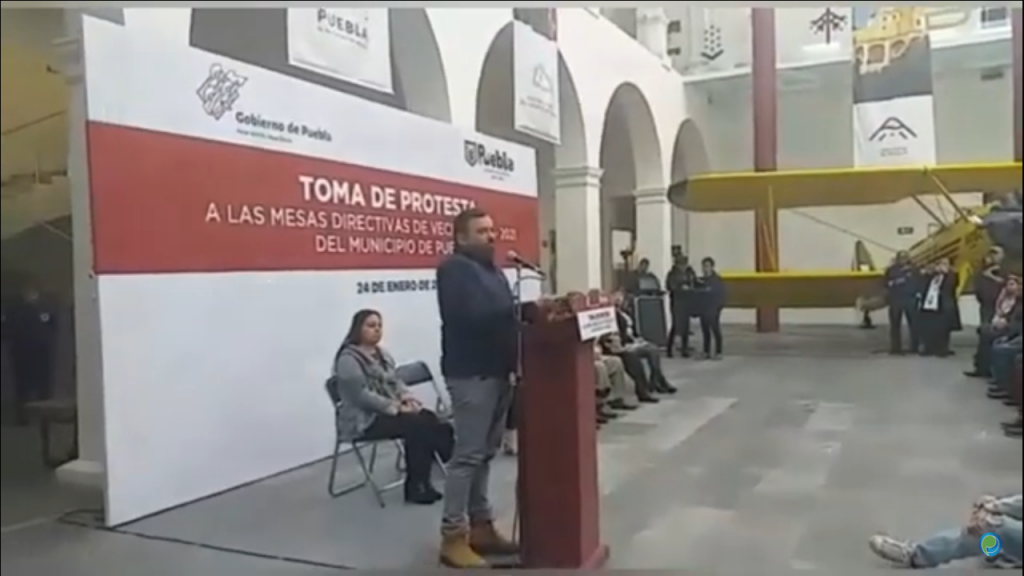 René Sánchez pide a directivos de colonias ayudar a pacificar Puebla