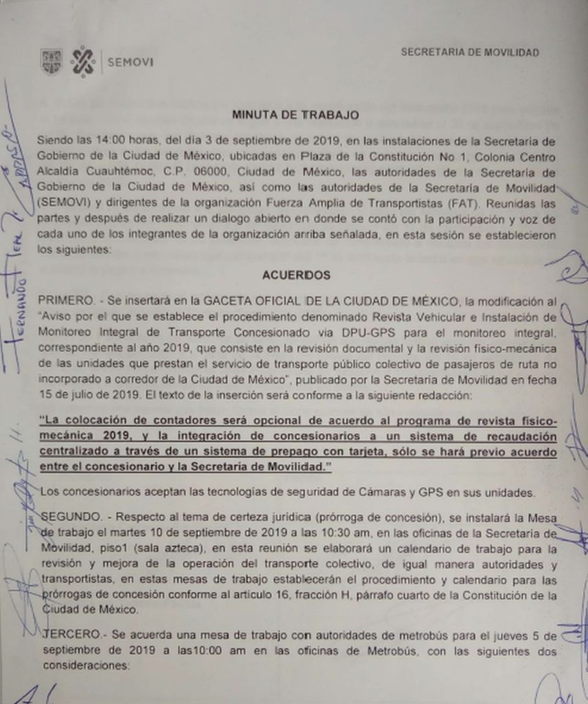 Con SEMOVI, un diálogo de sordos; incumplieron acuerdos Lajous y Colaboradores: FAT