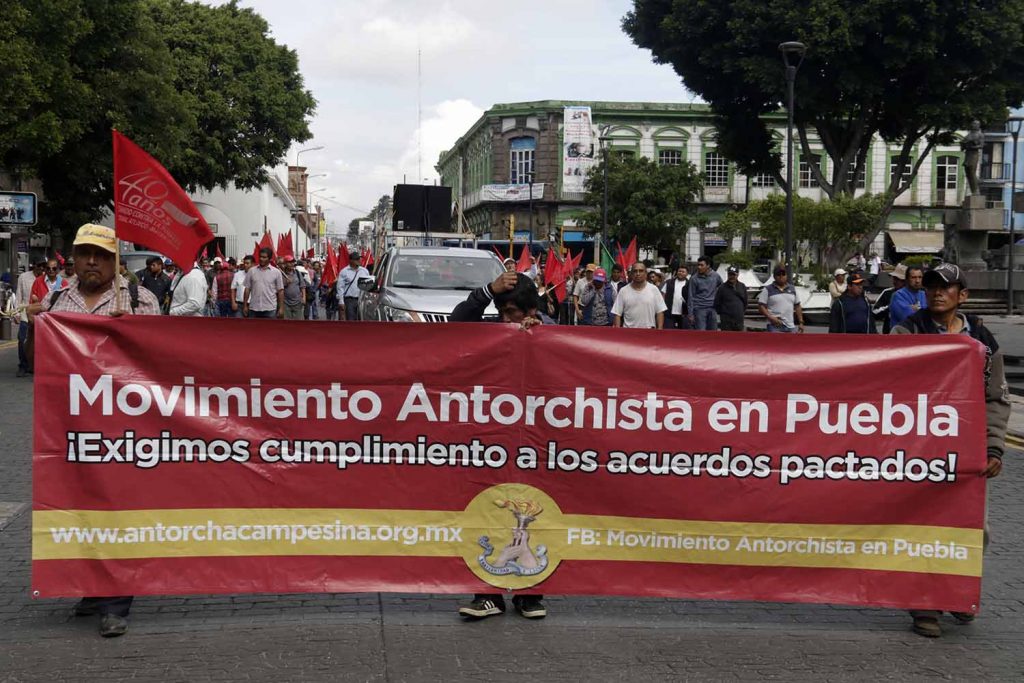 Cancela Antorcha Campesina marcha programada para el próximo jueves