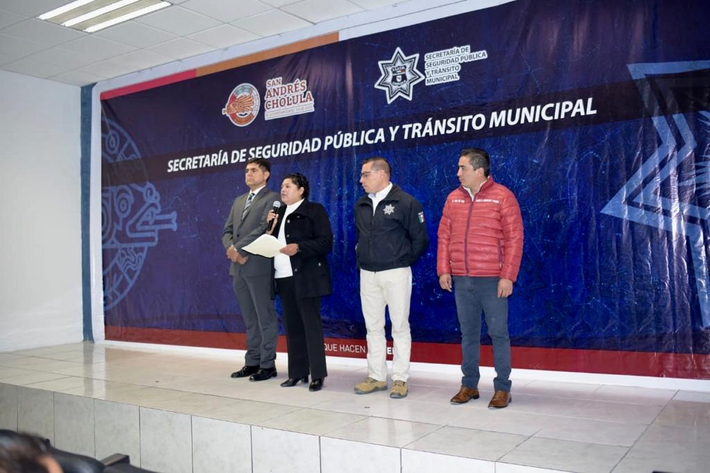 Karina Pérez Popoca anuncia incremento salarial del 15 por ciento a personal de la SSPTM San Andrés Cholula