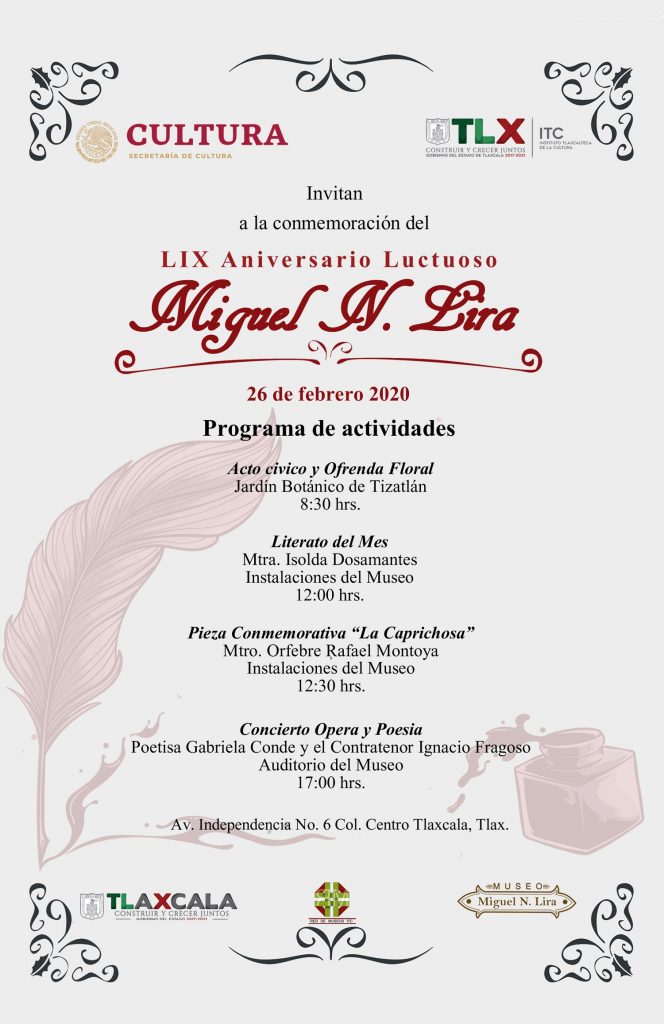 Desde Tlaxcala: Conmemorará ITC aniversario luctuoso de Miguel N. Lira