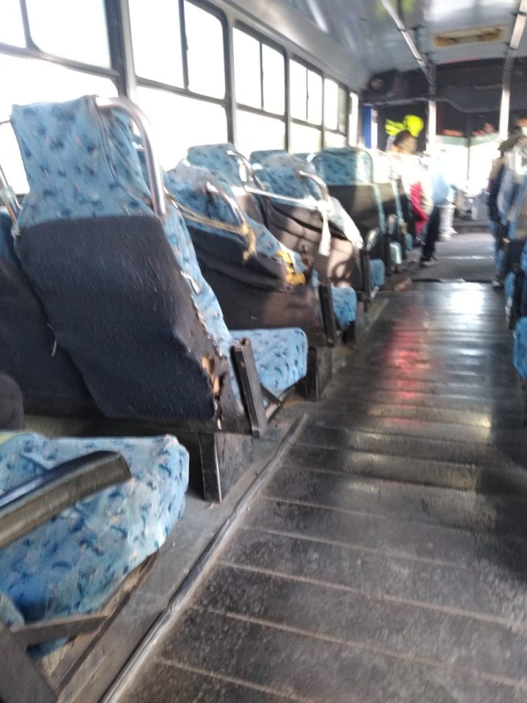 Estas son las condiciones en las que se encuentra una unidad de transporte público