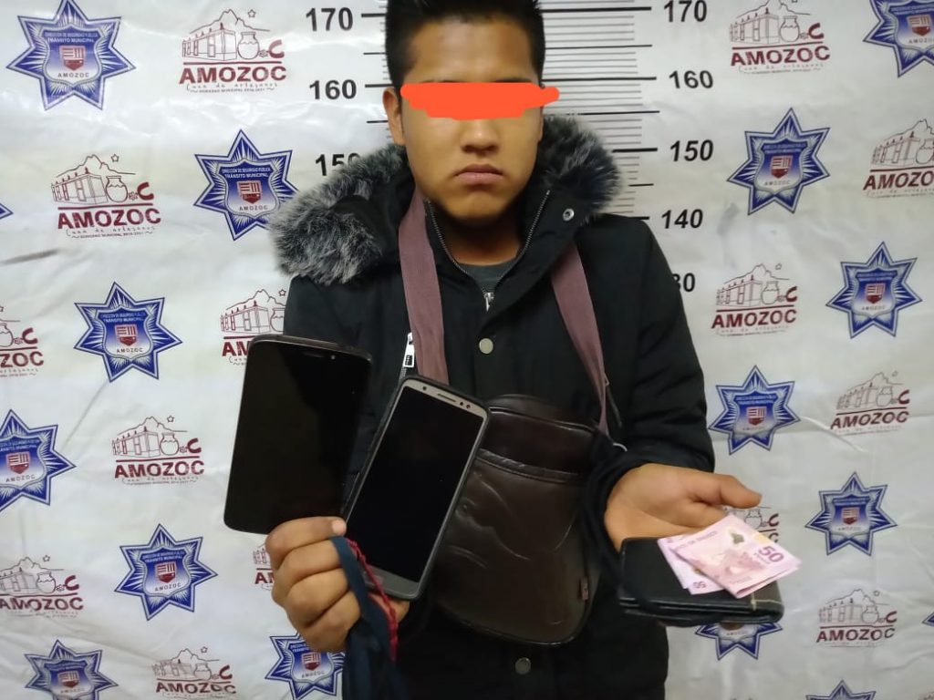 Policía de Amozoc detiene a seis por robo a DIDI