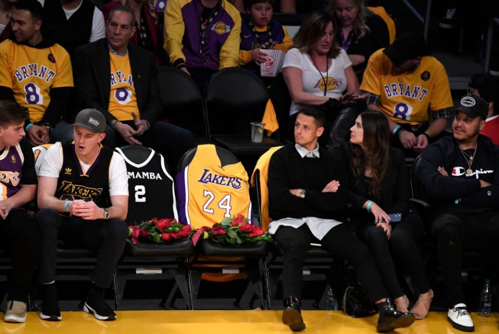 Chicharito Hernández, presente en el homenaje a Kobe Bryant