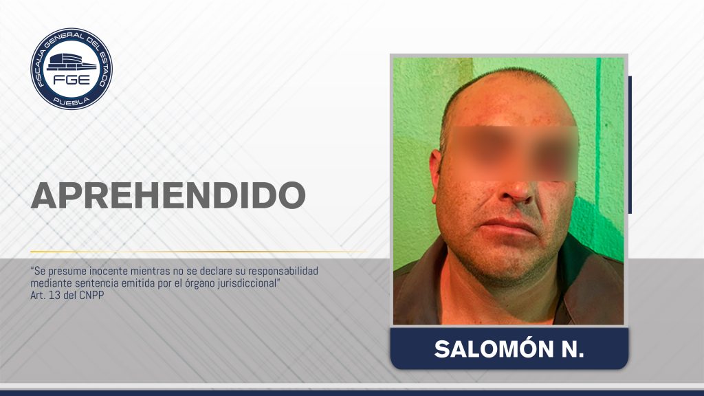 Baleó a su esposa el año pasado, pero ya fue aprehendido por la Fiscalía de Puebla