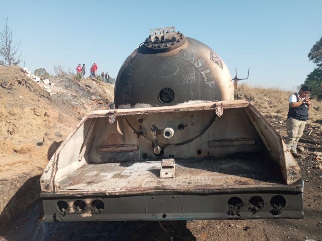 Descarta PC explosión de ducto de gas LP en la colonia Covadonga luego del incendio de una pipa