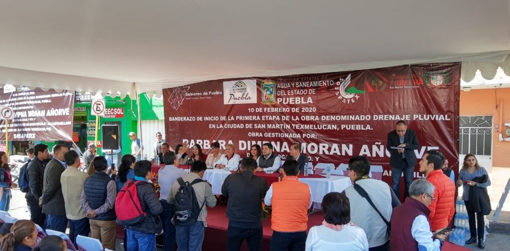 Inicia CEASPUE construcción de drenaje pluvial en San Martín Texmelucan.