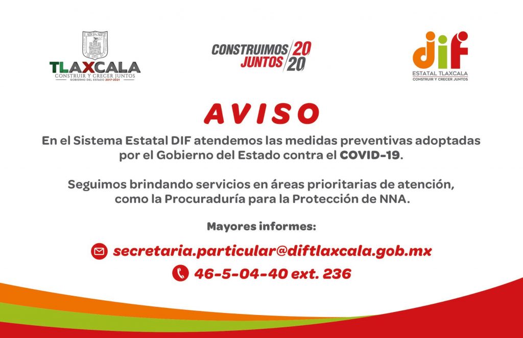 DIF Tlaxcala mantiene en operación servicios prioritarios