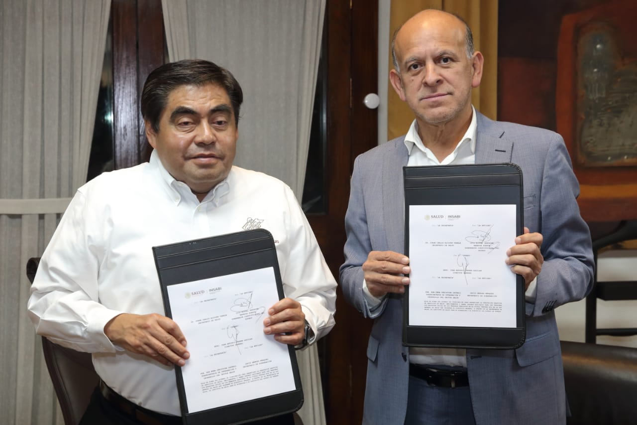 Gobernador Barbosa firma acuerdo de coordinación con Juan Antonio Ferrer, titular del Insabi