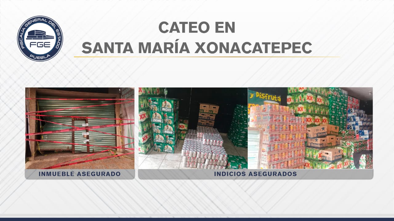 En cateo, recuperan mil cajas de cerveza en Xonacatepec