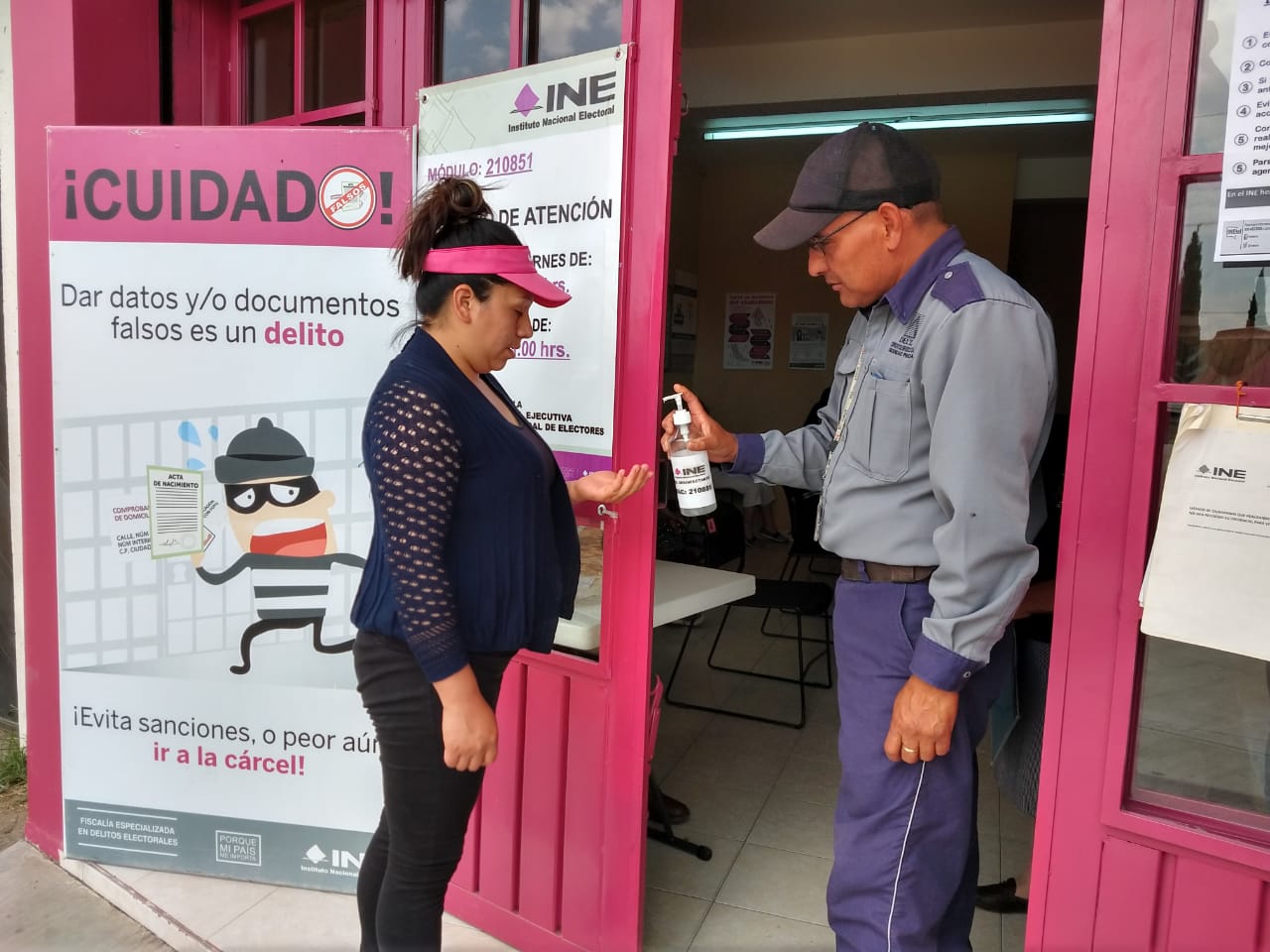 Implementa INE medidas preventivas en Módulos de Atención Ciudadana