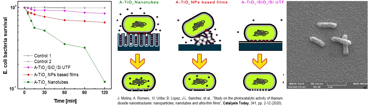 Desarrollan nanomateriales de óxido de titanio para eliminar bacterias del agua y virus presentes en superficies