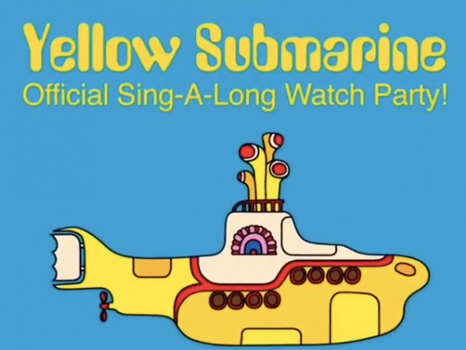 Los Beatles invitan a una fiesta para ver y cantar Yellow Submarine