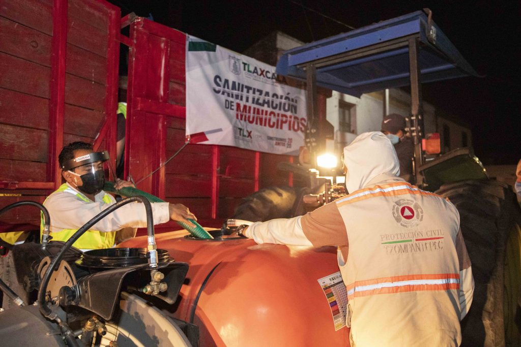 Desde Tlaxcala: Jornadas de Sanitización del gobierno estatal recorren 8 municipios.