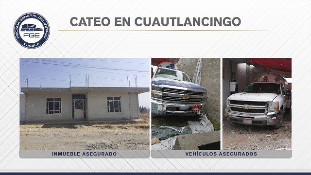 En cateo Fiscalía Puebla recuperó dos pipas de gas robadas