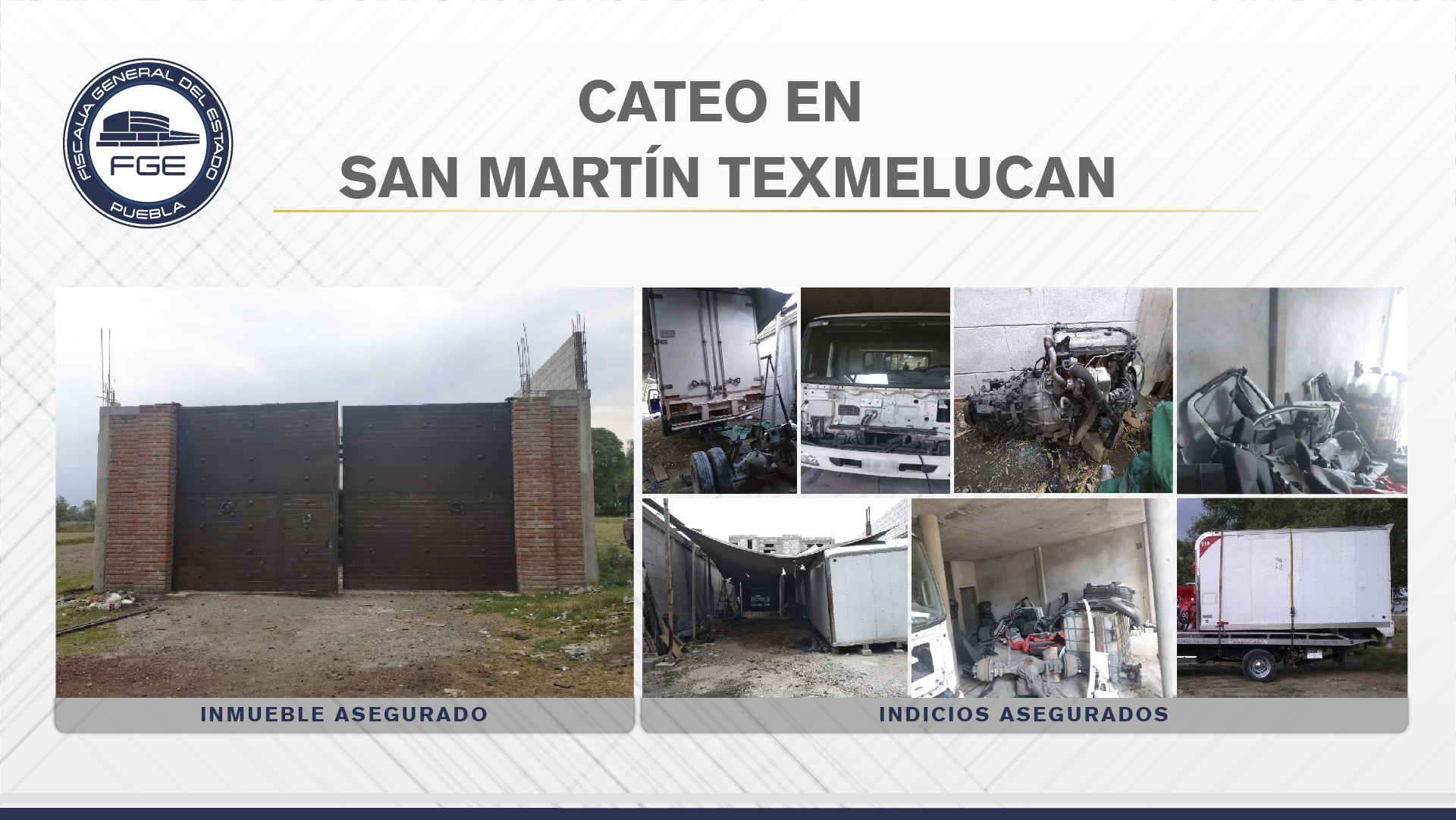 En San Martín, Fiscalía cateó inmueble con autopartes robadas