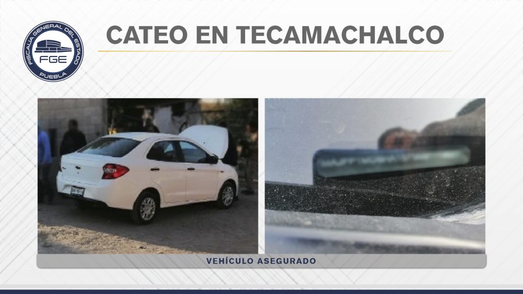 Fiscalía Puebla recuperó vehículo robado durante cateo en Tecamachalco