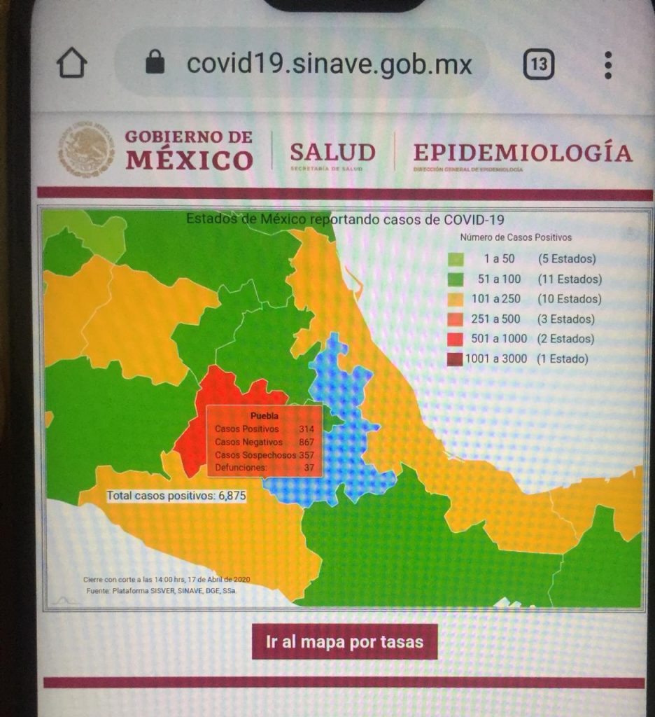 La cifra de decesos por Covid en el territorio mexicano es de 546