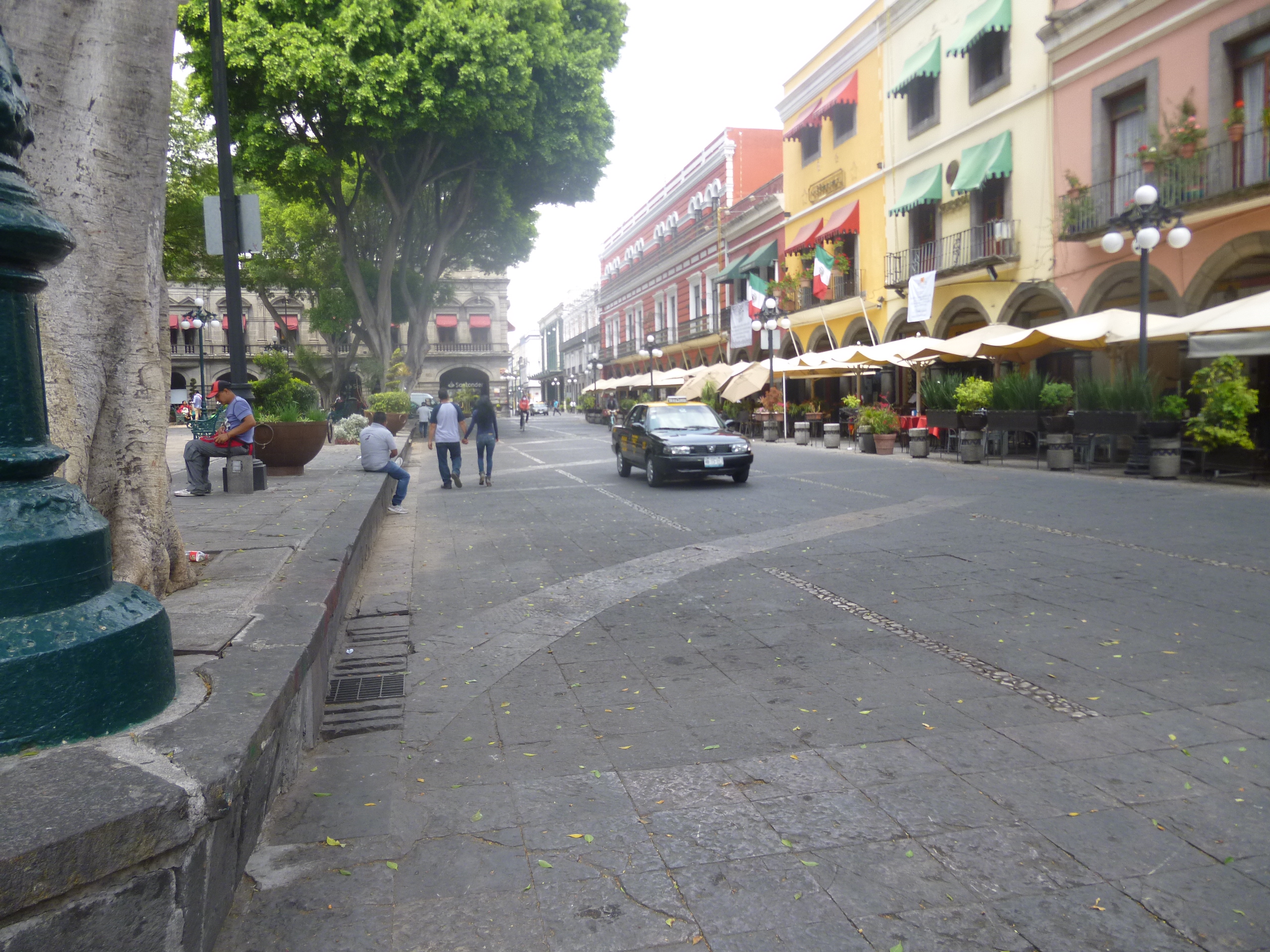 El Centro Histórico de Puebla, casi vacío