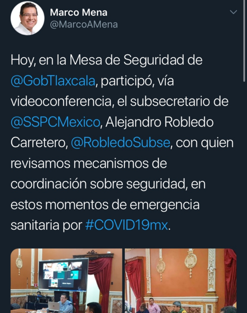 Tlaxcala revisa mecanismos de seguridad con federación ante pandemia del covid-19