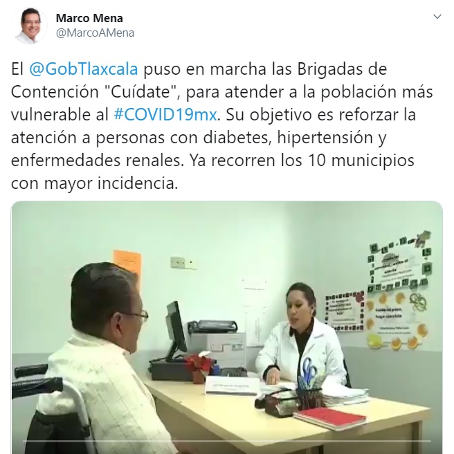 Marco Mena pone en marcha brigadas de contención “Cuídate” que atienden a población vulnerable por COVID-19.