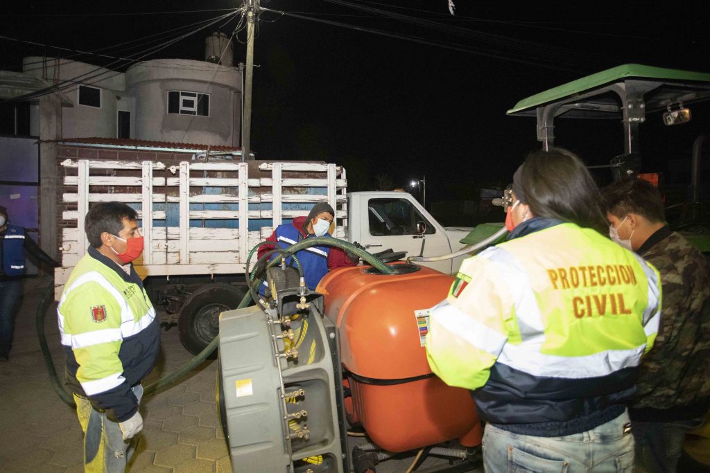 Desde Tlaxcala: Jornadas de sanitización realizan recorridos de desinfección en 8 municipios del estado