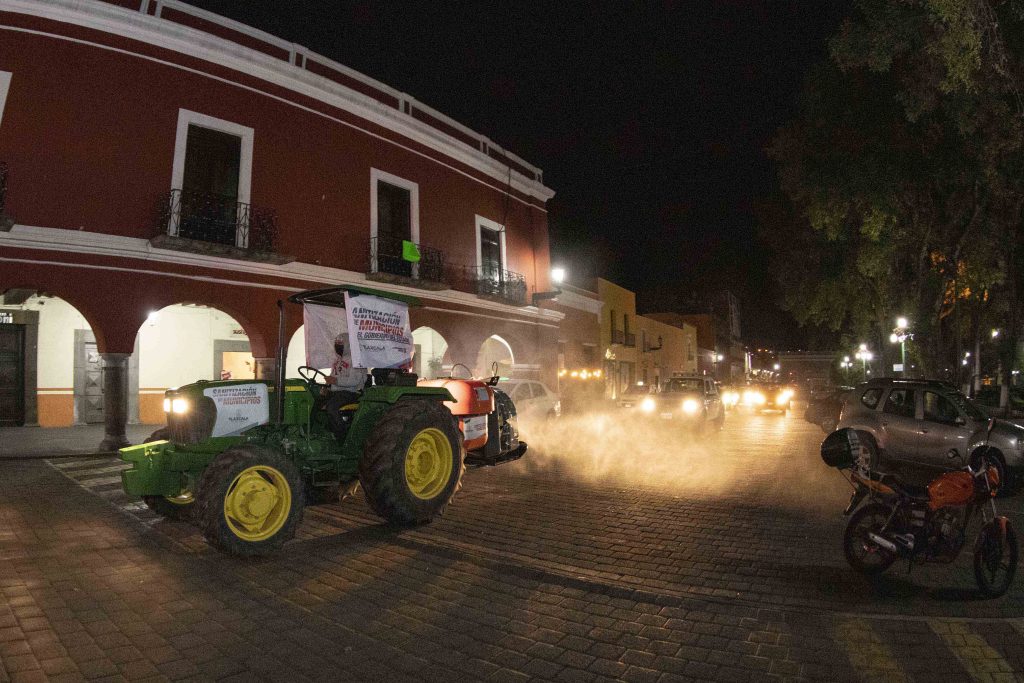 Sanitiza gobierno del estado comunidades del municipio de Tlaxcala.