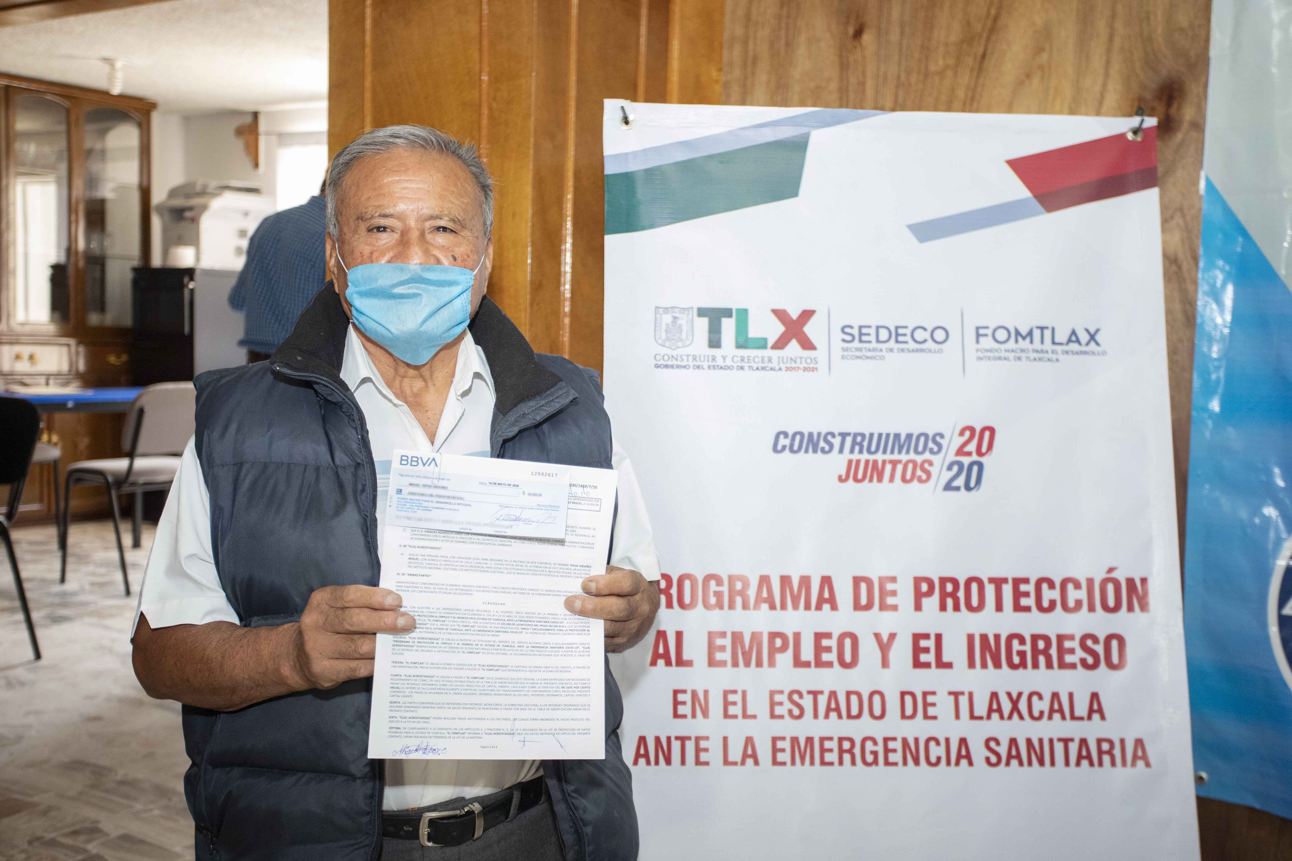 Desde Tlaxcala: Entrega Sedeco créditos a MIPYMES de Apizaco por COVID-19
