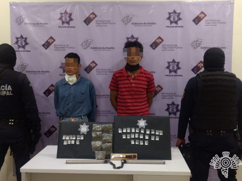 Detiene Policía Estatal y Municipal a dos presuntos asaltantes en Tehuacán