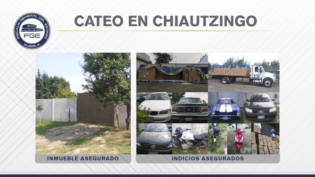 Recupera Fiscalía 1,500 cajas de productos robados y vehículos