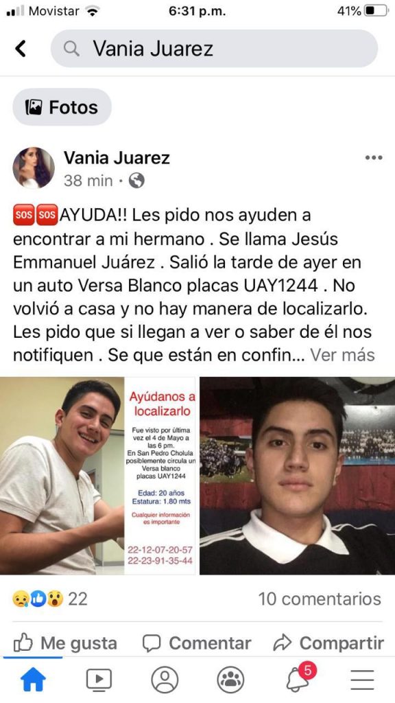 Alerta Amber para buscar a Jesús Emmanuel Juárez