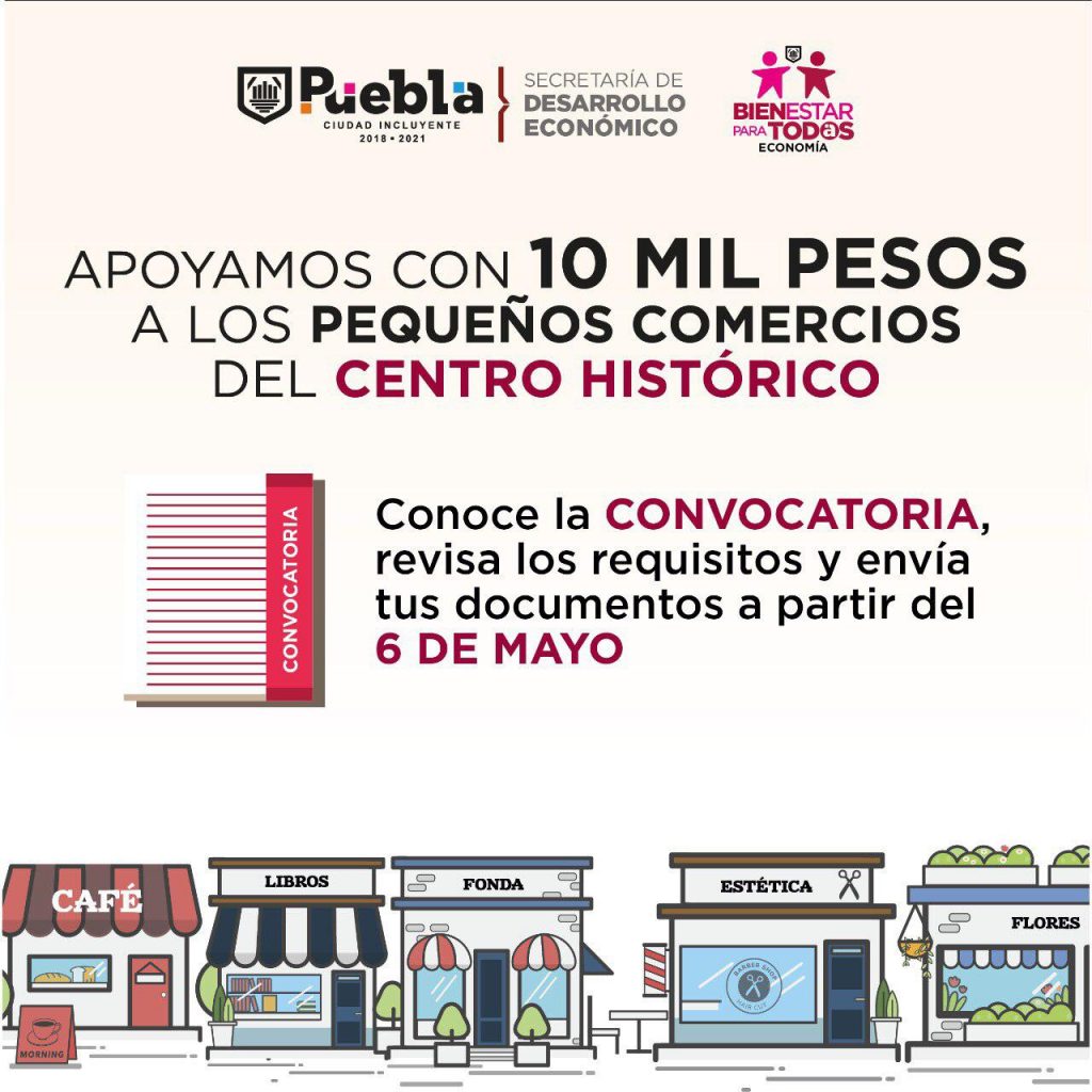 Ayuntamiento de Puebla mantiene el registro de empresarios del Centro Histórico para apoyarles y reactivar la economía