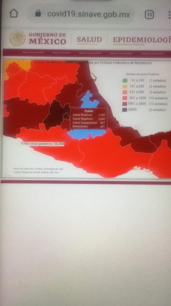 Parte de Guerra: 6 mil 90 fallecidos y 56 mil 594 casos de Coronavirus en México