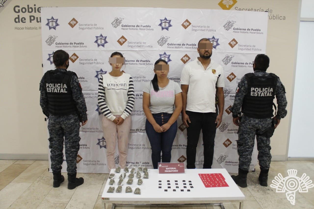 Policía estatal atrapa a 3 colombianos involucrados en la estafa “gota a gota” en Cuautlancingo