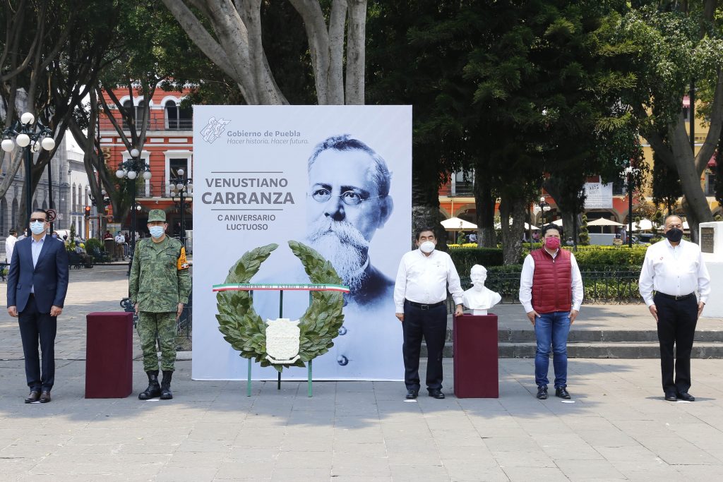 Encabeza Barbosa Huerta ceremonia conmemorativa al 100 aniversario luctuoso del presidente Carranza.