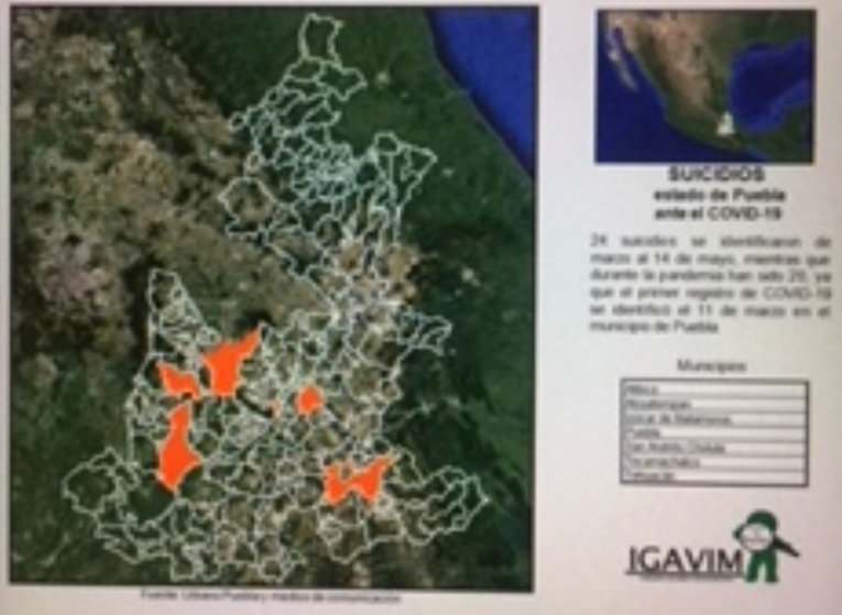 En Puebla son 21 suicidios en lo que va la pandemia Covid-19: IGAVIM