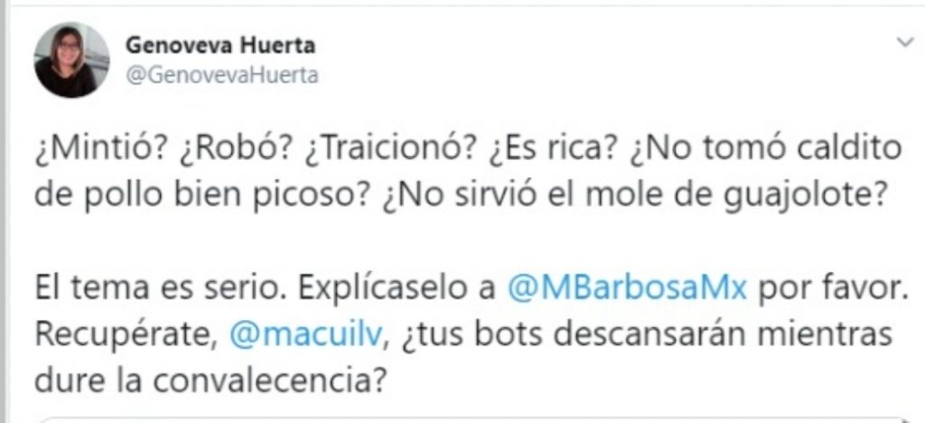 Se burla Genoveva Huerta de contagio de Covid-19 de funcionaria estatal