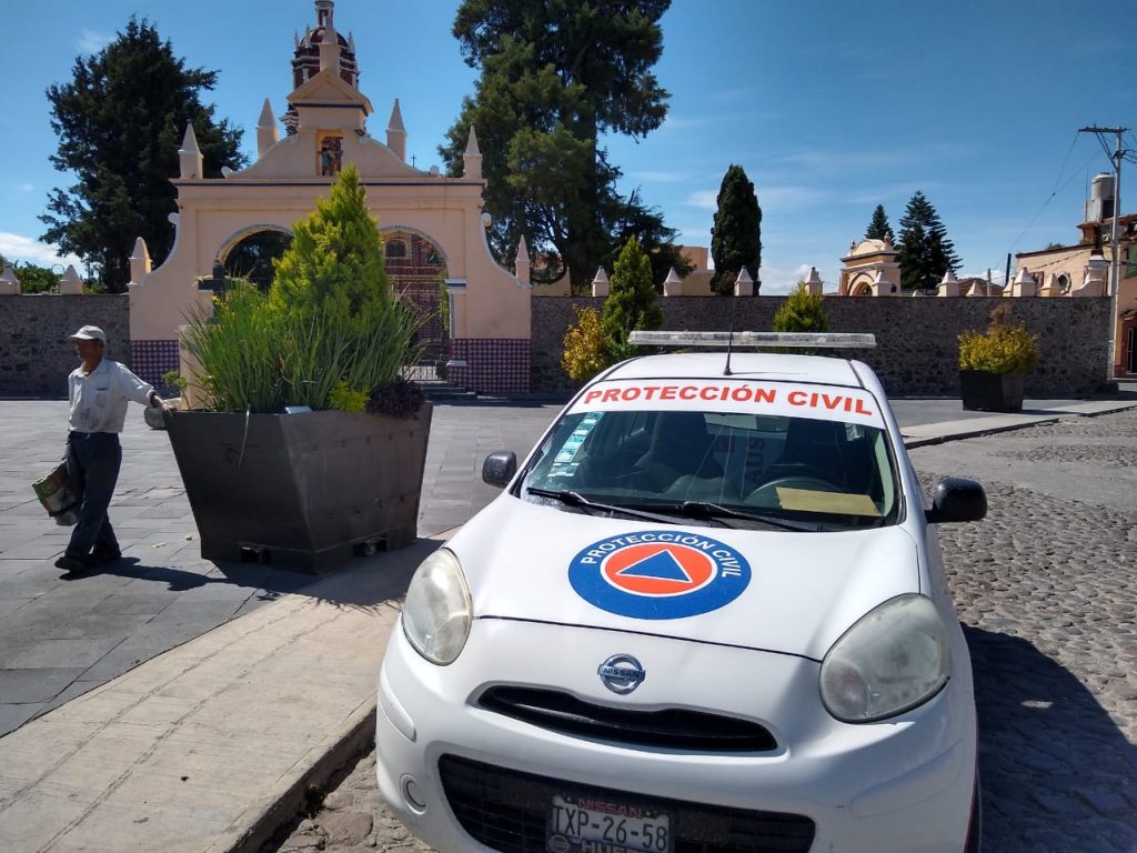 Inhiben Protección Civil y policía de San Andrés Cholula instalación de baile comunitario en Tonantzintla