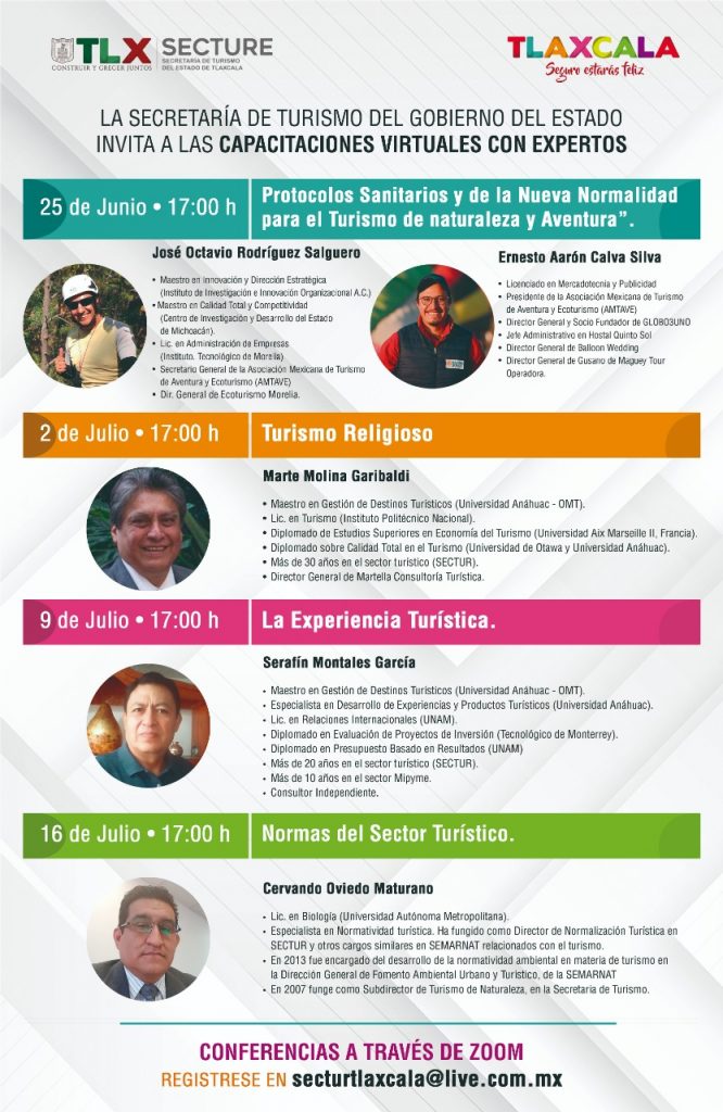 Ofrece Secture capacitaciones en línea con expertos de turismo.