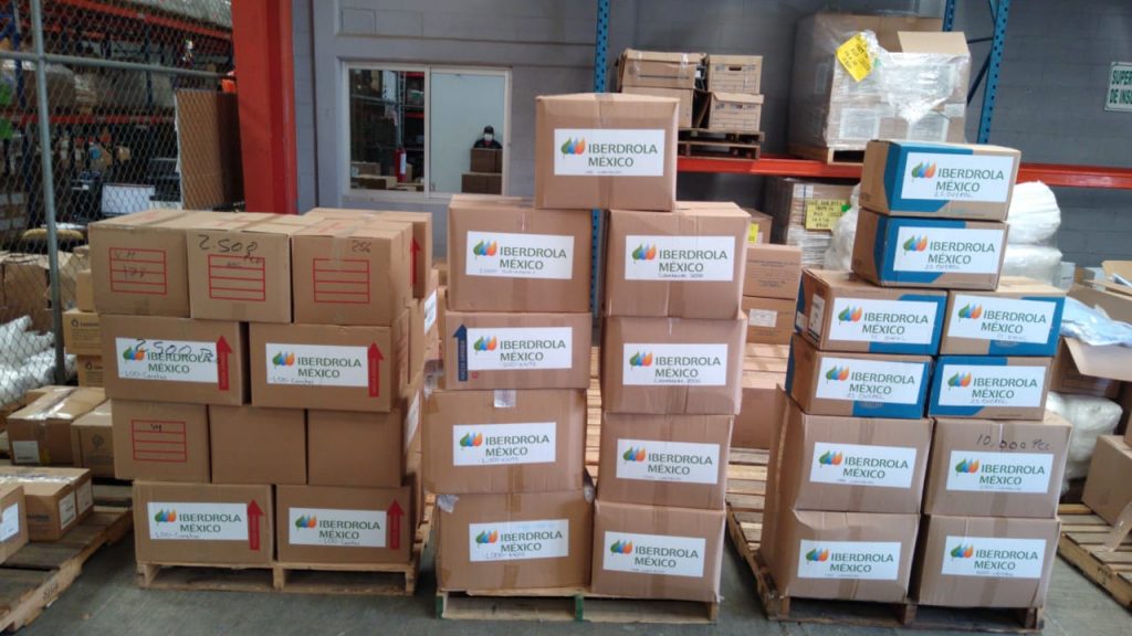 Recibe SESA segunda donación de insumos para Covid-19 de Iberdrola México.