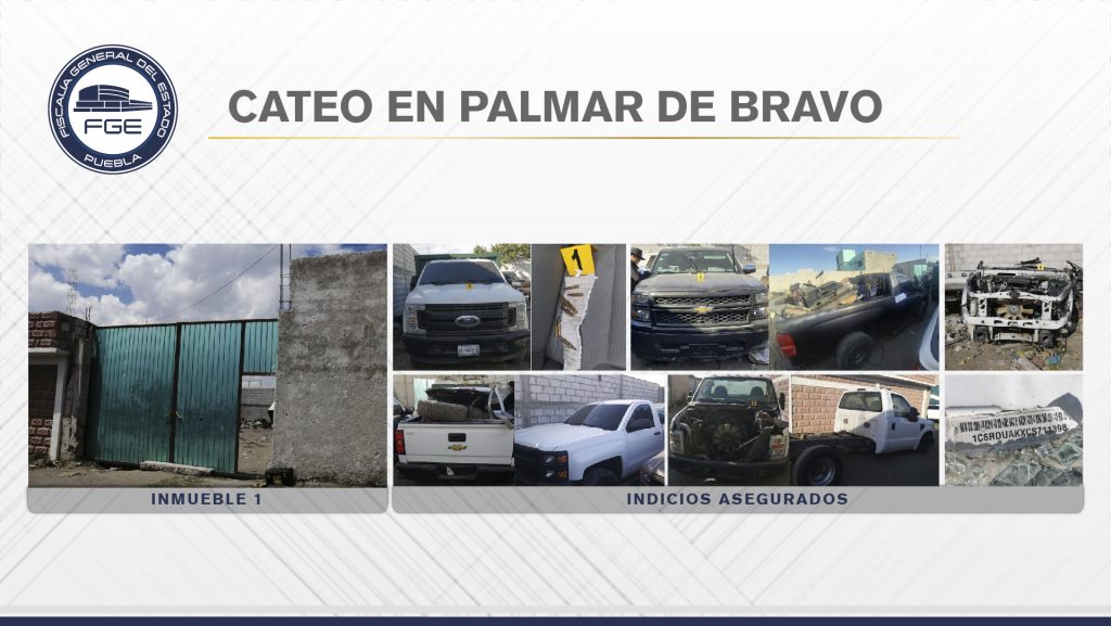 En Palmar de Bravo, Fiscalía cateó dos inmuebles conectados entre sí