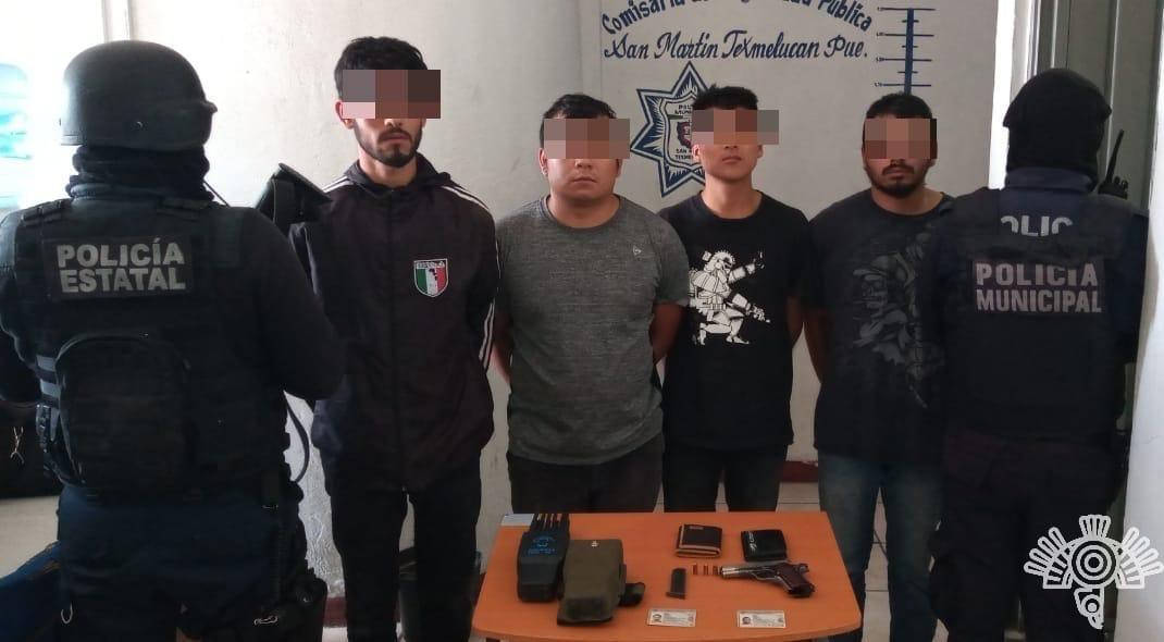 Policía estatal, Sedena y Guardia Nacional detienen a 4 narcomenudistas y tratantes de personas de Texmelucan