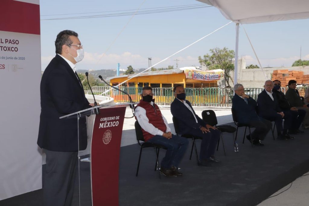 Video desde Tlaxcala: Marco Mena y el presidente López Obrador supervisan avances de la carretera Tlaxcala-Apizaco