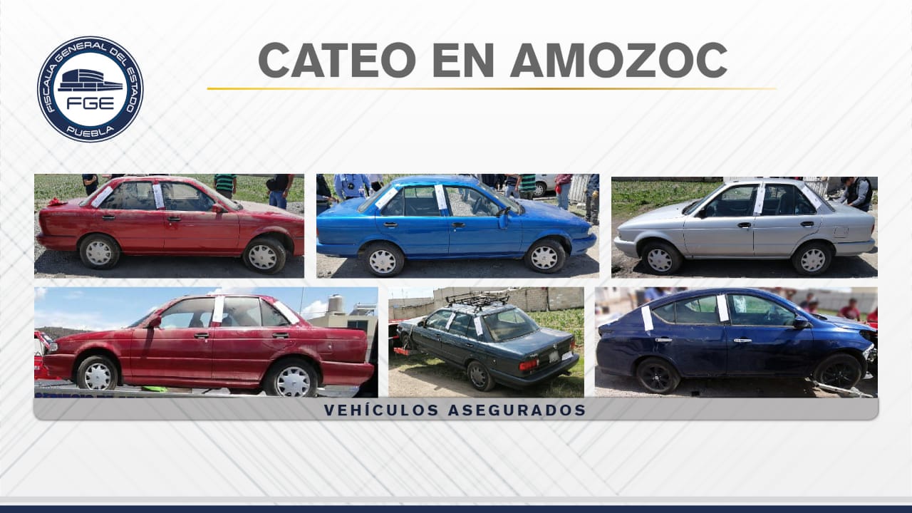Fiscalía de Puebla desmantela en Amozoc deshuesadero de carros robados