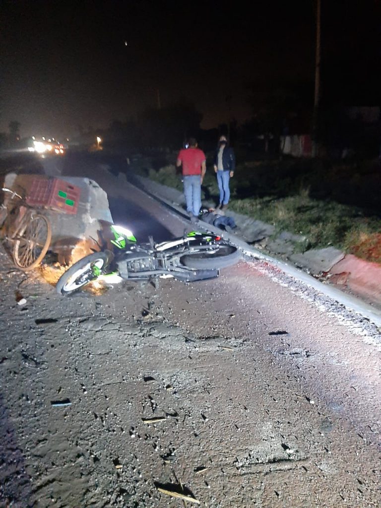 Motociclista atropellado en la autopista